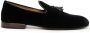 Tom Ford Zwarte Velvet Kwast Slip-On Schoenen Black Heren - Thumbnail 1