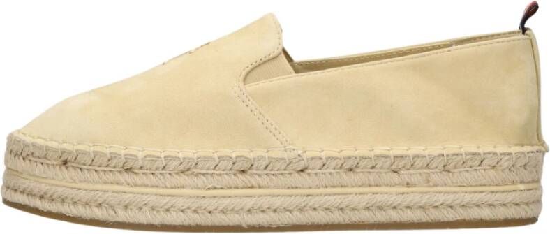 Tommy Hilfiger Beige Embroided Flatform Espadrilles Beige Dames