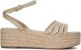 TOMMY HILFIGER Sandalen Dames Essential Basic Flatform Maat: 41 Materiaal: Leer Kleur: Beige - Thumbnail 2