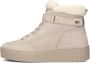 TOMMY HILFIGER Hoge Sneakers Dames Faux Fur Low Lace-up Maat: 38 Materiaal: Nubuck Kleur: Beige - Thumbnail 1