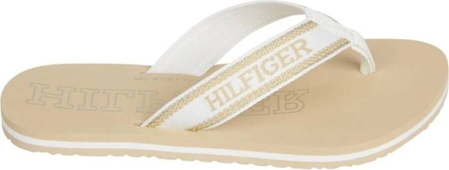 Tommy Hilfiger Stijlvolle Strandsandalen voor Vrouwen White Dames