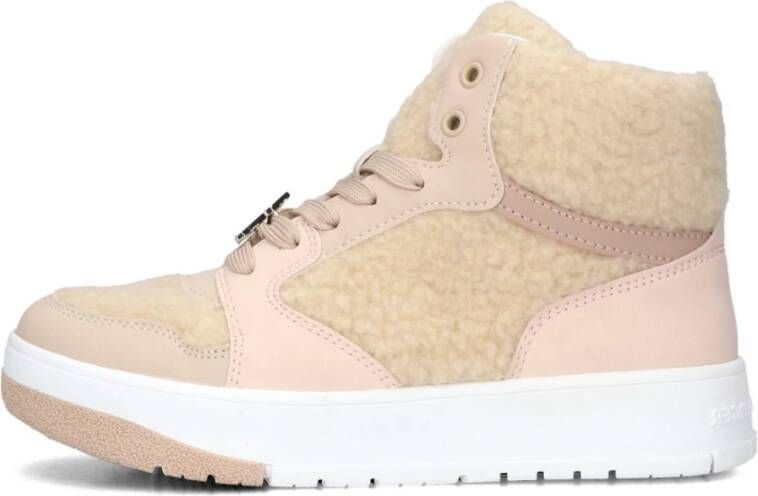 Tommy Hilfiger Beige Hoge Stijlvolle Meisjes Sneakers Beige Dames