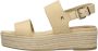 Tommy Hilfiger Beige Mid Wedge Espadrilles Sandal Beige Dames - Thumbnail 3