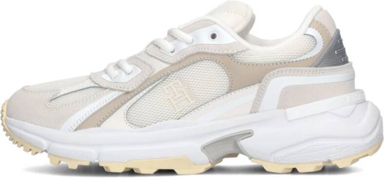 TOMMY HILFIGER Lage Sneakers Dames Th Modern Rugged Runner Maat: 36 Materiaal: Leer Kleur: Beige