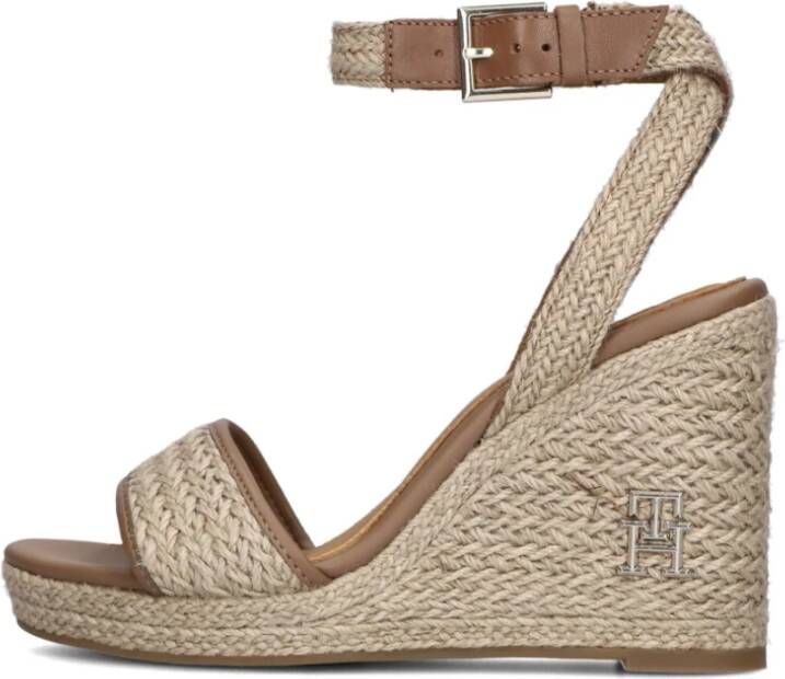 Tommy Hilfiger Beige Rope High Wedge Espadrilles Beige Dames