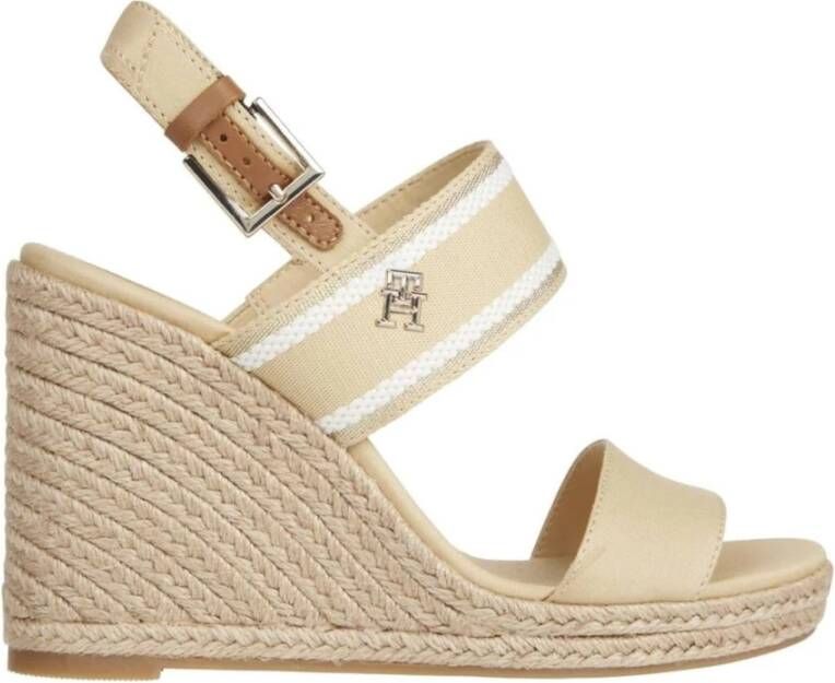 Tommy Hilfiger Sleehaksandaaltjes WEBBING HIGH WEDGE SANDAL