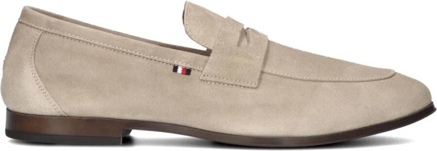 Tommy Hilfiger Beige Suède Casual Loafers Beige Heren