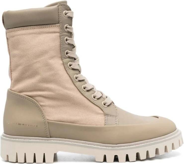 Tommy Hilfiger Beige Veterschoenen Beige Dames