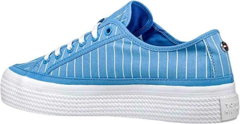 Tommy Hilfiger Blauwe Clear Sneakers Gestreept Model Blue Dames