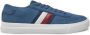 Tommy Hilfiger Blauwe Leren Lage Sneakers Blue Heren - Thumbnail 1