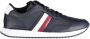 Tommy Hilfiger Blauwe Polyester Sneaker met Contrastdetails Blue Heren - Thumbnail 1