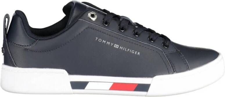 Tommy Hilfiger Blauwe Sneakers met Contrasterende Details Blauw Dames