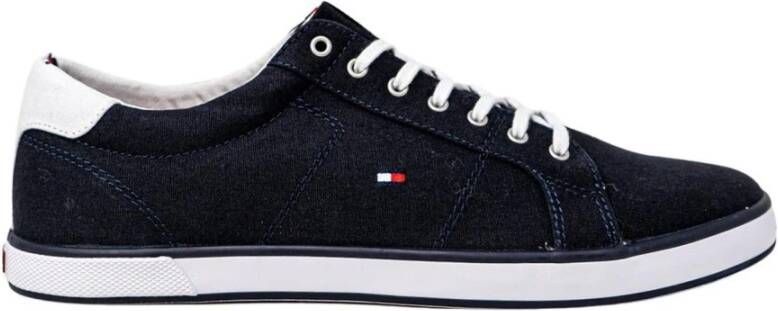 Tommy Hilfiger Blauwe Sneakers Rubber Zool Mannen Blue Heren