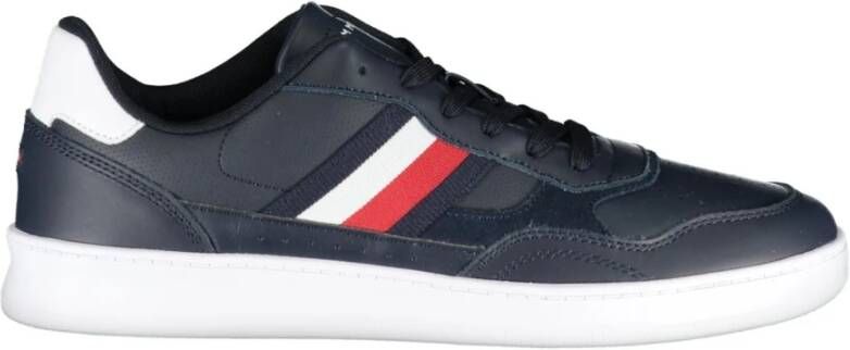 Tommy Hilfiger Blauwe Sportieve Veterschoenen met Contrastdetails en Logoprint Blue Heren