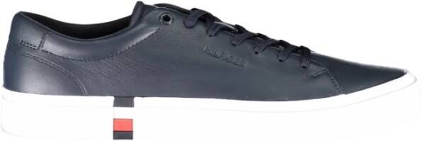 Tommy Hilfiger Blauwe Sportieve Vetersneakers met Logo Blue Heren