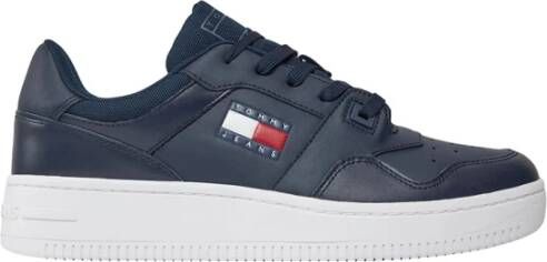 Tommy Hilfiger Blauwe Trendy Sneakers voor Mannen Blue Heren