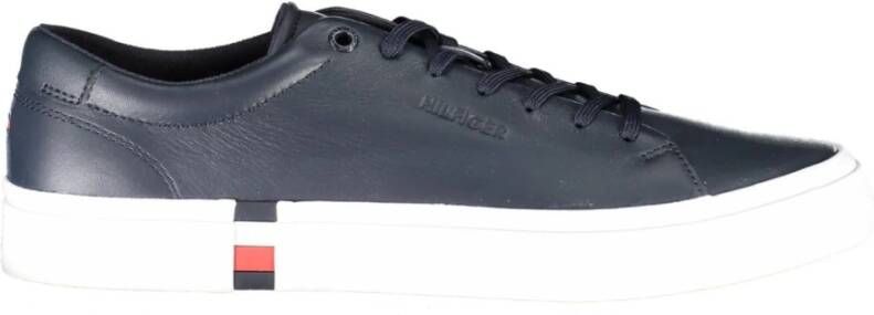 Tommy Hilfiger Blue Polyester Sneaker Blauw Heren