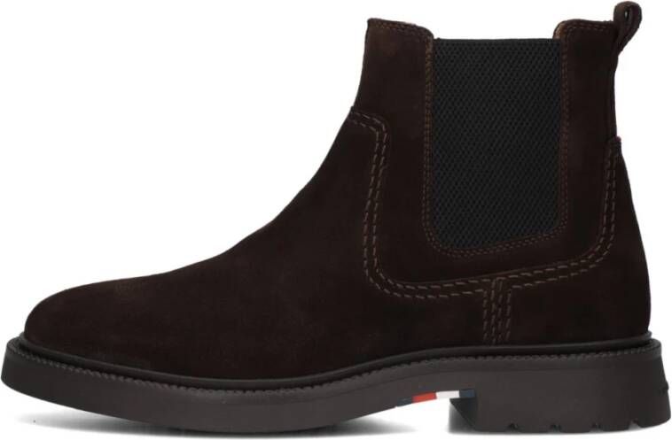 Tommy Hilfiger Bruine Suède Chelsea Comfort Boots Brown Heren