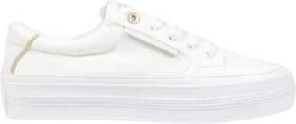 Tommy Hilfiger Crème Katoenen Sneaker Dames Collectie Beige Dames