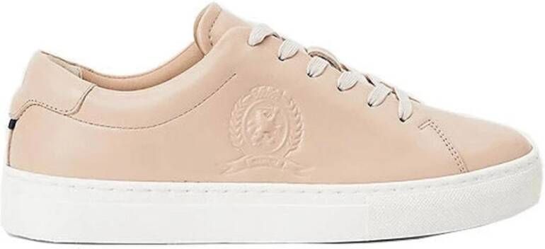 Tommy Hilfiger Beige Crest Sneakers voor Vrouwen Beige Dames