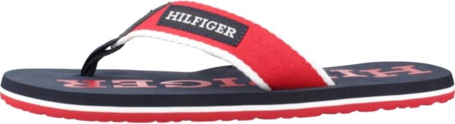 Tommy Hilfiger Teenslippers PATCH HILFIGER BEACH SANDAL zomerschoen slippers poolslides zwemschip met logo-opschrift