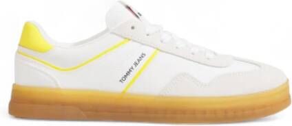 TOMMY JEANS Plateausneakers TJW COURT SNEAKER vrijetijdsschoen lage schoen veterschoen met contrast-details