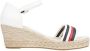 Tommy Hilfiger Gerecyclede Katoenen Sleehak Sandalen White Dames - Thumbnail 1