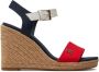 Tommy Hilfiger Sleehaksandaaltjes STRIPES WEDGE SANDAL zomerschoen sandaal keilhak met verstelbare bandjes - Thumbnail 10