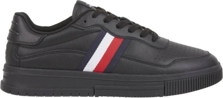 Tommy Hilfiger Gestreepte sportschoenen Black Heren