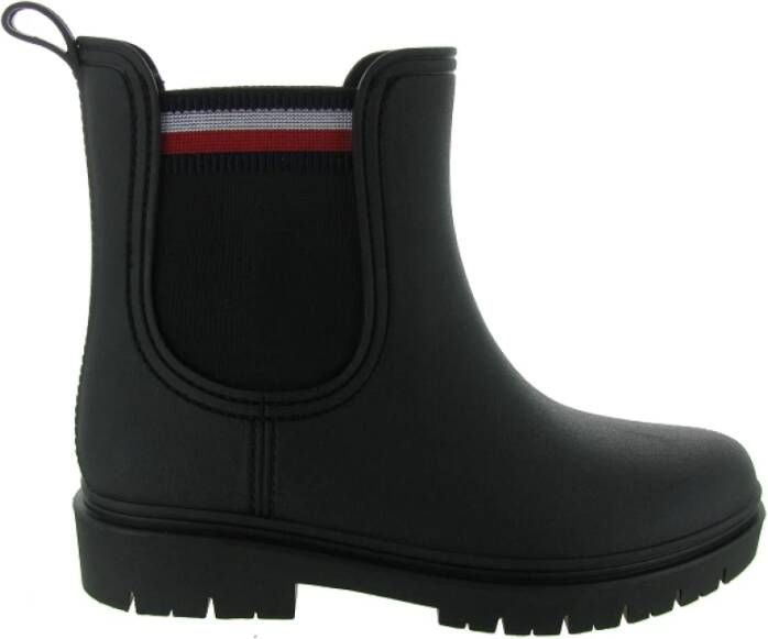 Tommy Hilfiger Hardware Rainboot Enkellaars Black Dames