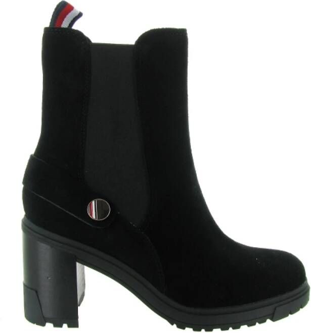 Tommy Hilfiger Hoge hakken buiten schoenen Strike Mid Cut Black Dames