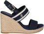 Tommy Hilfiger Blauwe Sleehak Sandaal Platte Sandalen Blue Dames - Thumbnail 1