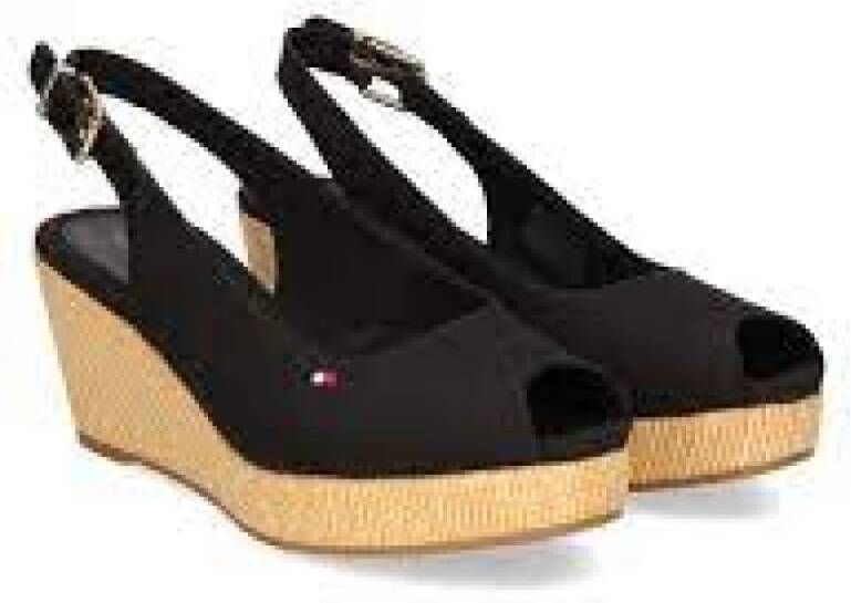 Tommy Hilfiger Iconische Elba Slingback Sleehak Black Dames