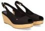 Tommy Hilfiger Sleehaksandaaltjes ICONIC ELENA SLING BACK WEDGE zomerschoen sandaal keilhak met verstelbare gesp - Thumbnail 51