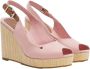 Tommy Hilfiger Iconische Elena Slingback Plateau Sandalen Pink Dames - Thumbnail 1