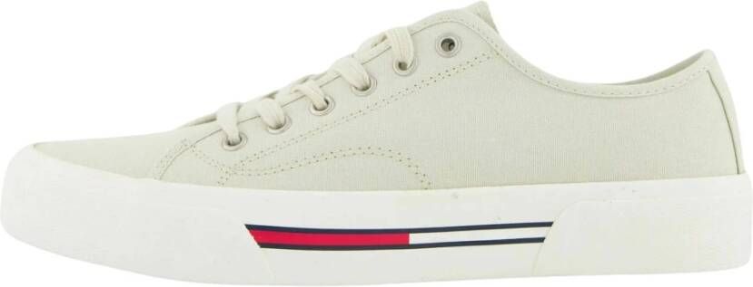 Tommy Hilfiger Jeans Lace UP Sneakers Beige Heren