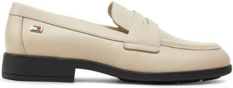 Tommy Hilfiger Klassieke Beige Loafers Slip On Stijl Beige Dames