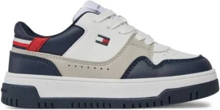 Tommy Hilfiger Kleurblok PU Leren Sneakers Multicolor