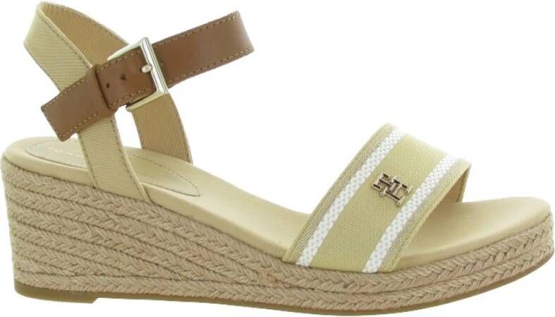 Tommy Hilfiger Sleehaksandaaltjes WEBBING WEDGE SANDAL