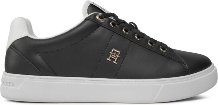 Tommy Hilfiger Zwarte verhoogde sneakers voor vrouwen Black Dames