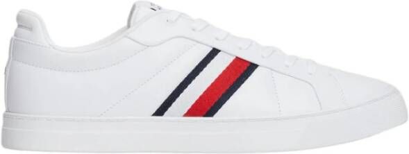 Tommy Hilfiger Sneakers ICON COURT LTH STRIPES veterschoenen vrijetijdsschoen lage schoen met gewatteerde schaprand