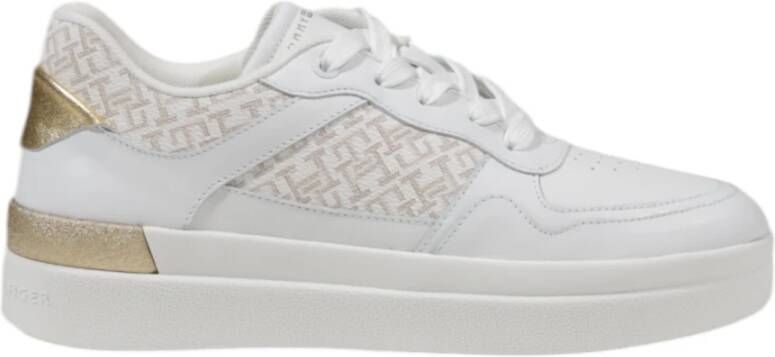 Tommy Hilfiger Leren Dames Sneakers Lente Zomer Collectie Beige Dames