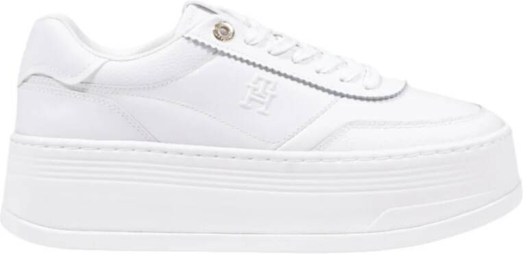 Tommy Hilfiger Leren Damesschoenen Lente Zomer Collectie White Dames