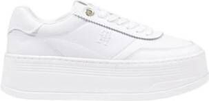 Tommy Hilfiger Leren Sneakers Dames Collectie Lente Zomer White Dames