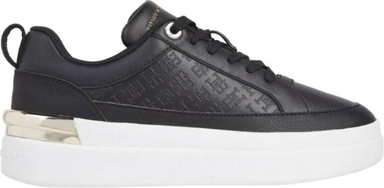 Tommy Hilfiger Lux Court Sneaker Zwart Dames Black Dames