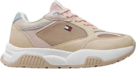 Tommy Hilfiger Mesh Running Sneakers in Beige Dames