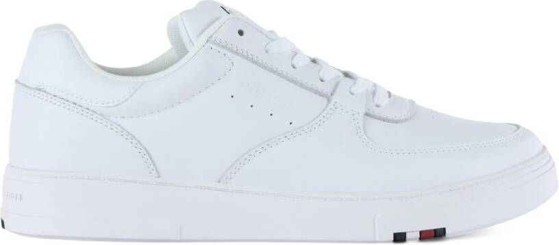 Tommy Hilfiger Moderne Cup Corporate Leren Sneakers White Heren