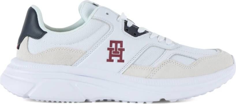 Tommy Hilfiger Moderne Runner Mix Leren Sneakers White Heren