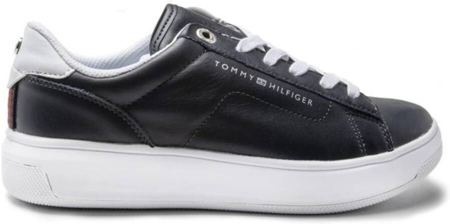 Tommy Hilfiger Sneakers in blauw voor Dames Leather Cupsole