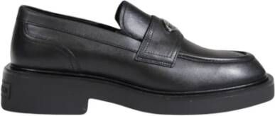 Tommy Hilfiger Platte Loafer Schoenen Collectie Leren Samenstelling Black Dames